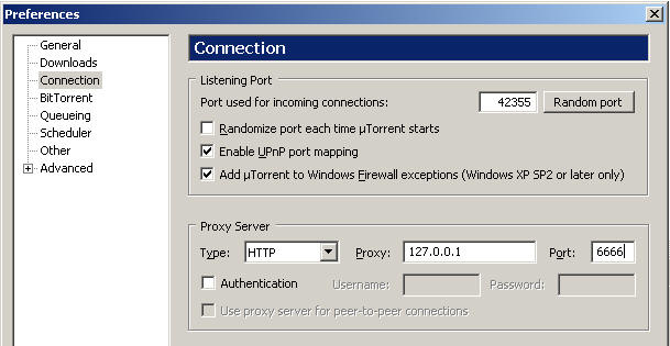 BitTorrent Proxy